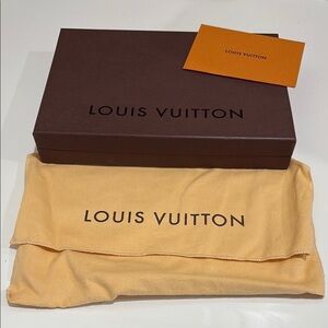 Louis Vuitton Brown Storage Box W/Dust Cloth New Condition—Great Storage Bags